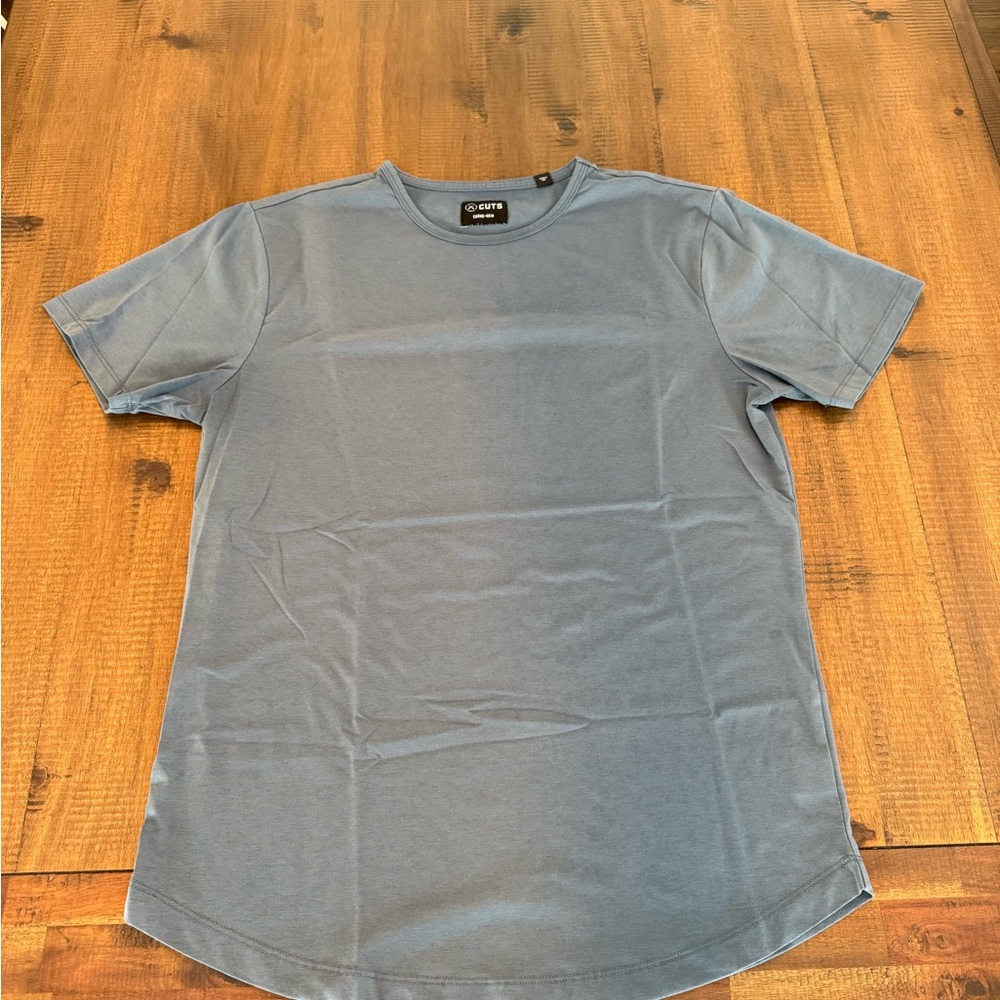 Men’s Cuts Clothing Blue/Grey Shirt Size L